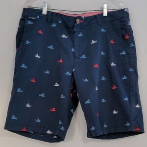 Columbia Shorts Men's 34"W Cotton Blend Blue Embroidery Regular Fit Pockets